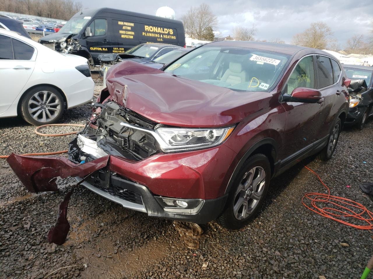 Photo 2 from auction – 2019 HONDA CR-V EX with VIN 7FARW2H54KE055044