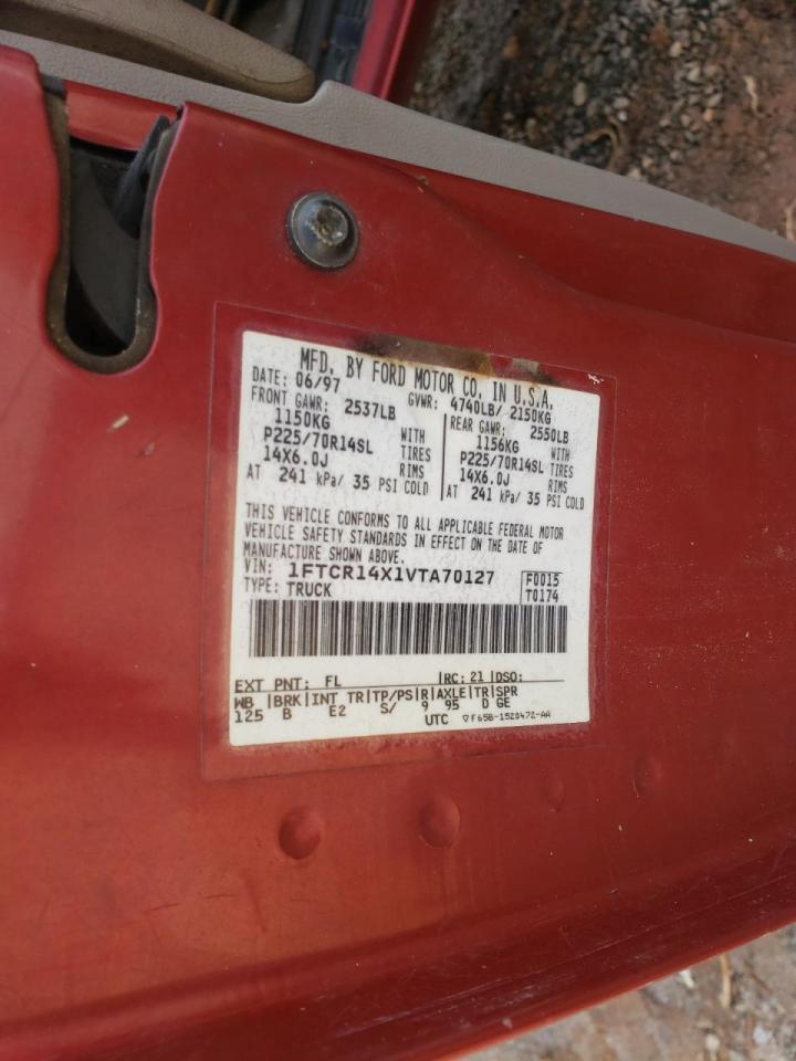Photo 10 from auction – 1997 FORD RANGER SUP with VIN 1FTCR14X1VTA70127