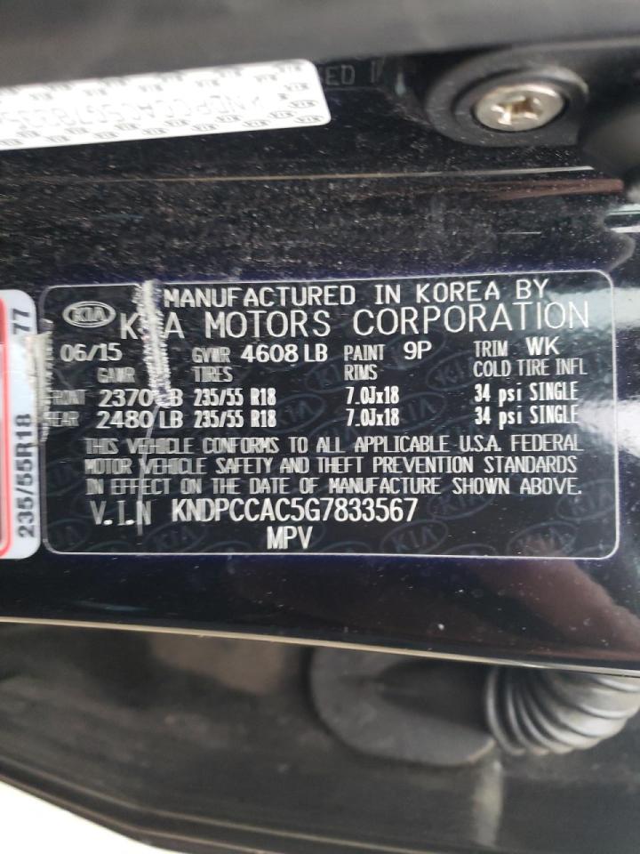 Foto 10 de la subasta – 2016 KIA SPORTAGE E con VIN KNDPCCAC5G7833567