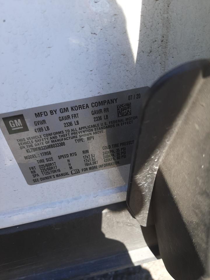 Photo 10 from auction – 2021 CHEVROLET TRAILBLAZE with VIN KL79MMS25MB033388