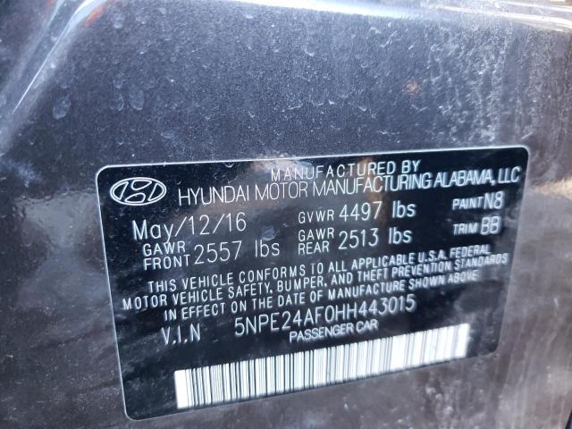 Photo 10 from auction – 2017 HYUNDAI SONATA SE with VIN 5NPE24AF0HH443015