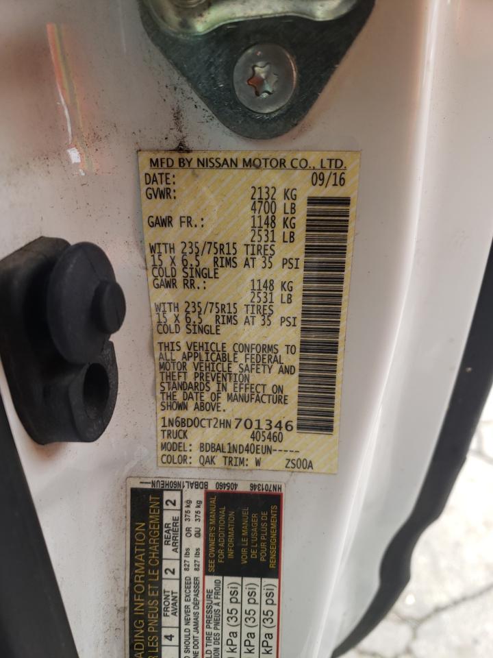 Photo 10 from auction – 2017 NISSAN FRONTIER S with VIN 1N6BD0CT2HN701346
