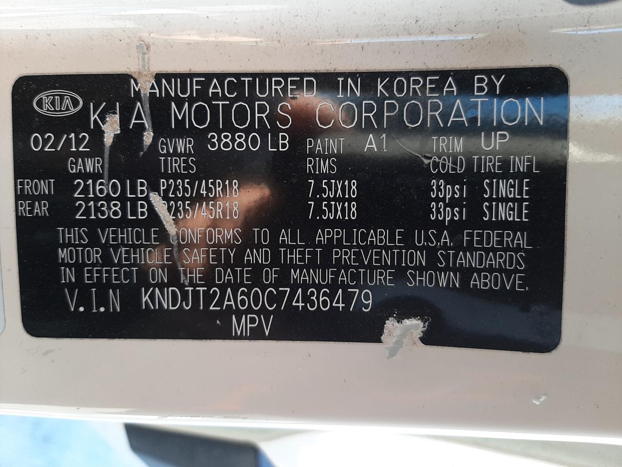 Photo 10 from auction – 2012 KIA SOUL + with VIN KNDJT2A60C7436479