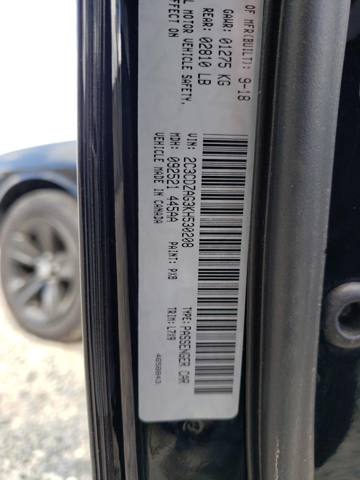 Photo 10 from auction – 2019 DODGE CHALLENGER with VIN 2C3CDZAG3KH530208