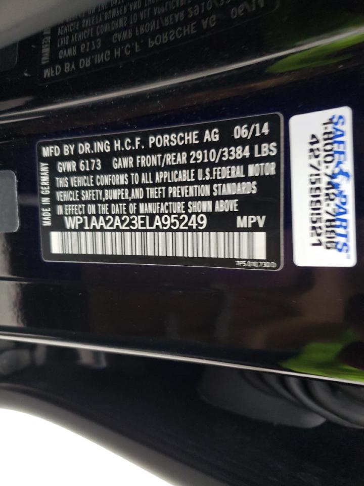 Photo 10 from auction – 2014 PORSCHE CAYENNE with VIN WP1AA2A23ELA95249