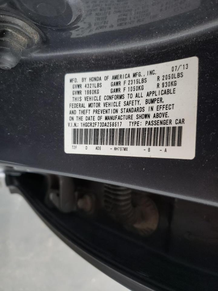 Photo 10 from auction – 2013 HONDA ACCORD EX with VIN 1HGCR2F73DA258517