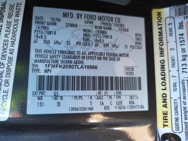 Photo 10 from auction – 2007 FORD EXPEDITION with VIN 1FMFK20507LA19566