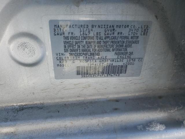 Photo 10 from auction – 2015 NISSAN VERSA NOTE with VIN 3N1CE2CP4FL396743