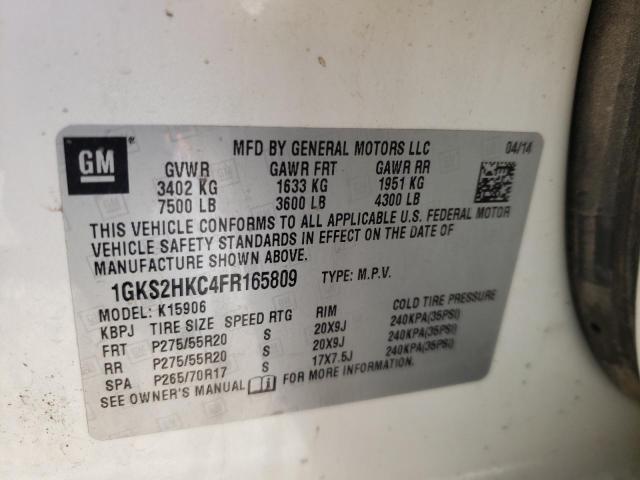 Photo 10 from auction – 2015 GMC YUKON with VIN 1GKS2HKC4FR165809