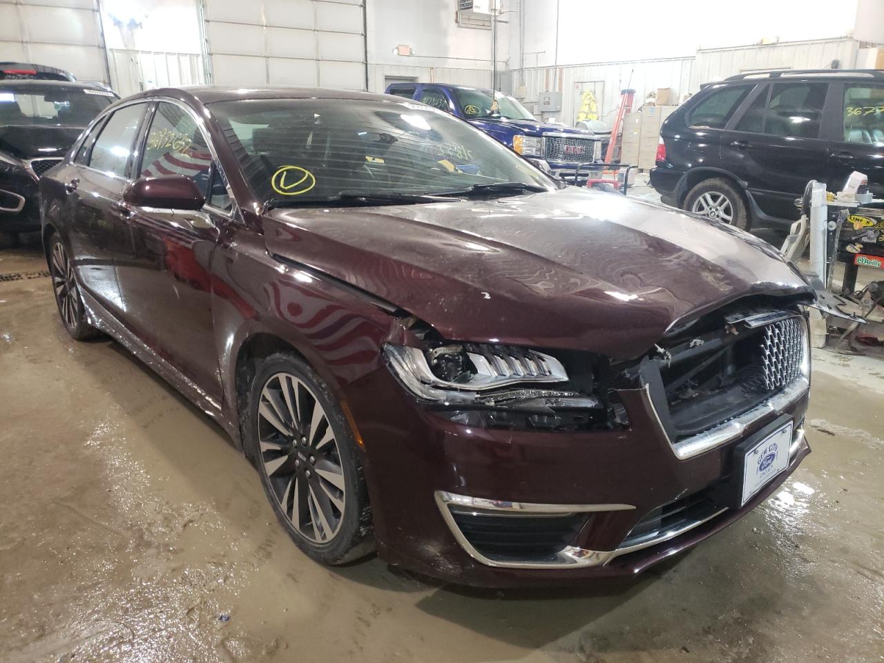 LINCOLN MKZ SELECT 2017 with VIN 3LN6L5C95HR614042 - Photo from auction