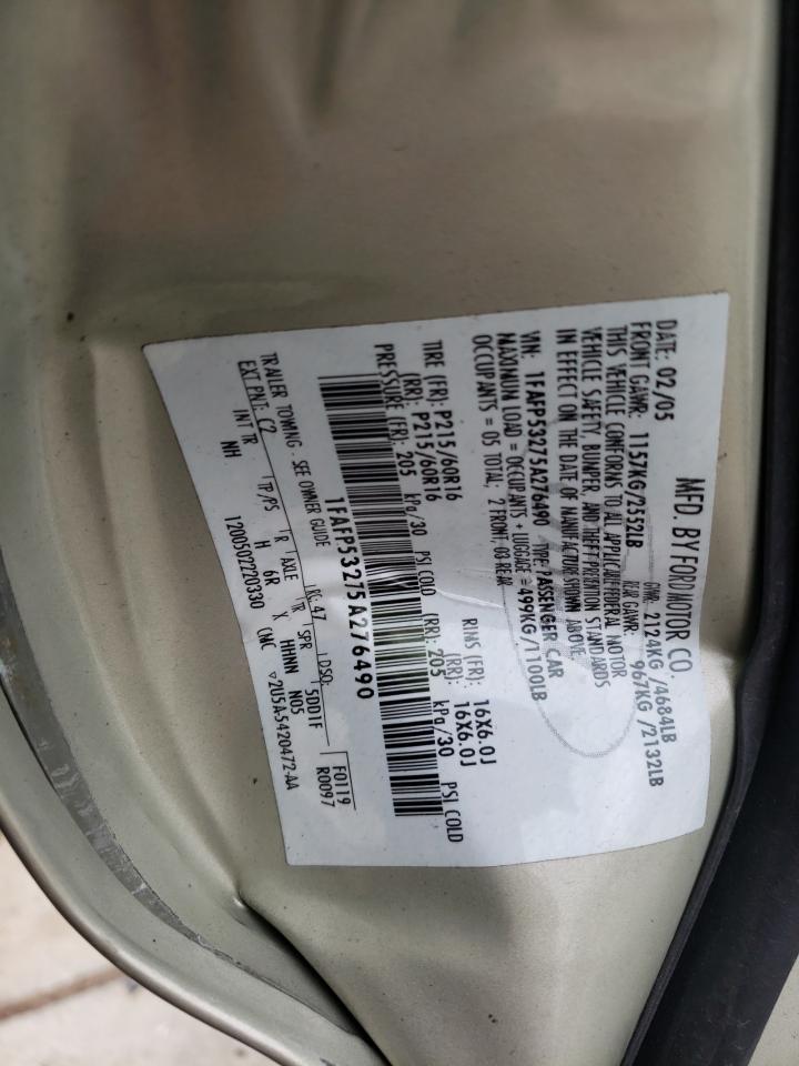 Photo 10 from auction – 2005 FORD TAURUS SE with VIN 1FAFP53275A276490