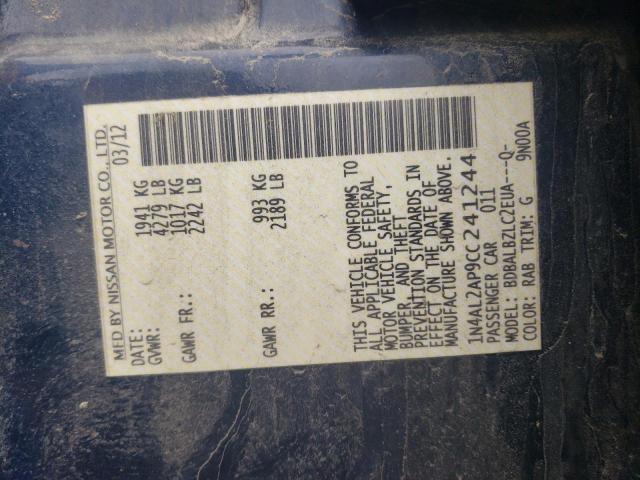 Photo 10 from auction – 2012 NISSAN ALTIMA BAS with VIN 1N4AL2AP9CC241244