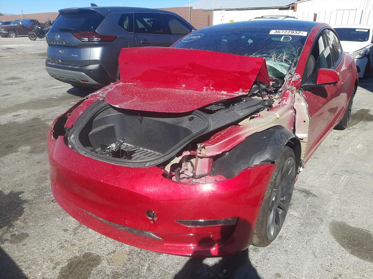 Photo 2 from auction – 2022 TESLA MODEL 3 with VIN 5YJ3E1EC2NF106627