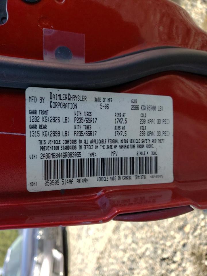 Photo 10 from auction – 2006 CHRYSLER PACIFICA T with VIN 2A8GM68446R883055