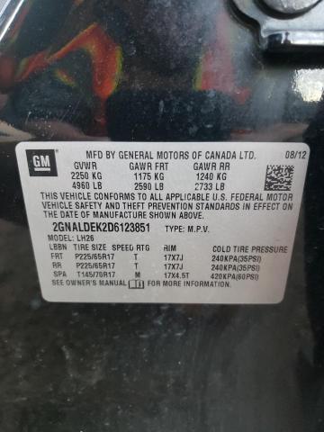 Photo 10 from auction – 2013 CHEVROLET EQUINOX LT with VIN 2GNALDEK2D6123851