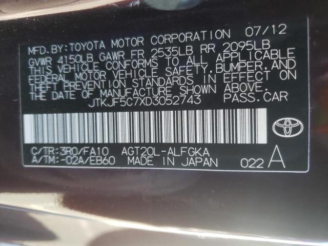 Photo 10 from auction – 2013 TOYOTA SCION TC with VIN JTKJF5C7XD3052743