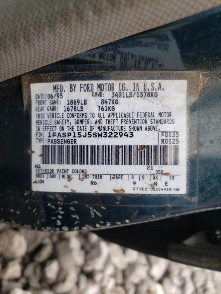 Photo 10 from auction – 1995 FORD ESCORT LX with VIN 1FASP15J5SW322943