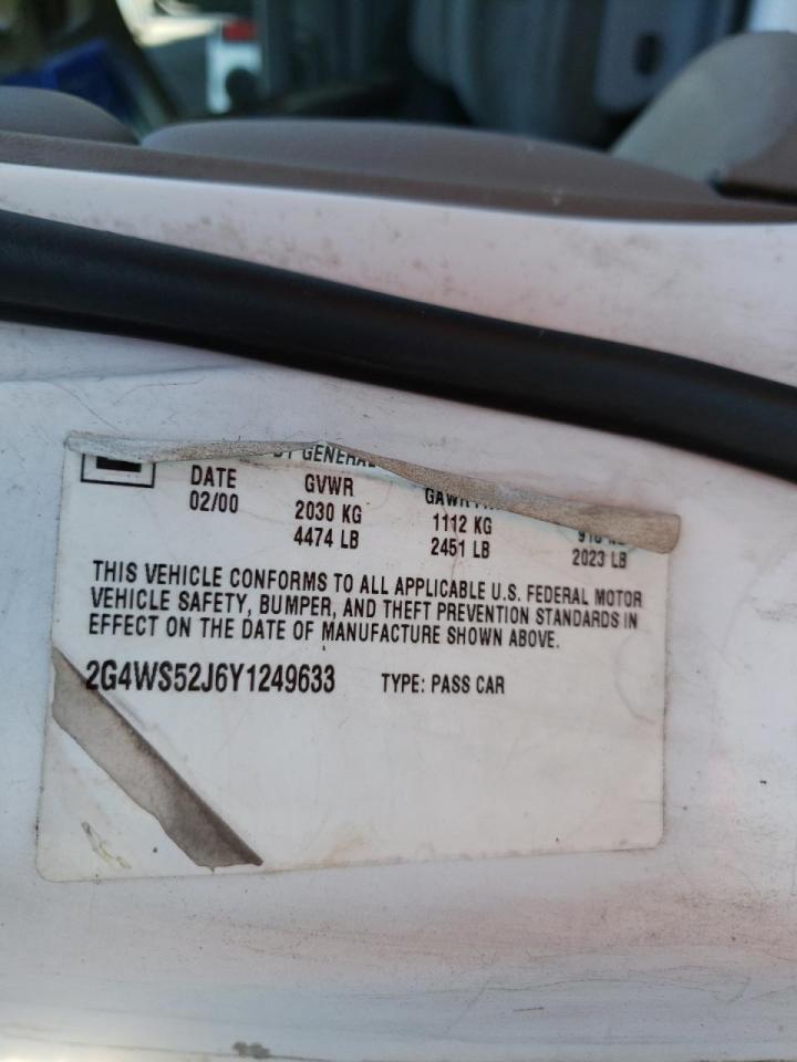 Photo 10 from auction – 2000 BUICK CENTURY CU with VIN 2G4WS52J6Y1249633