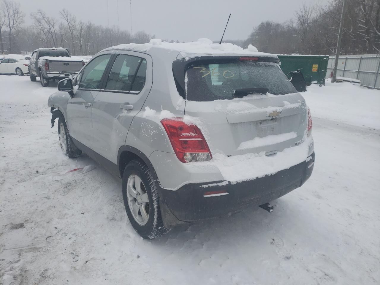 Photo 3 from auction – 2015 CHEVROLET TRAX 1LS with VIN KL7CJPSB6FB073577