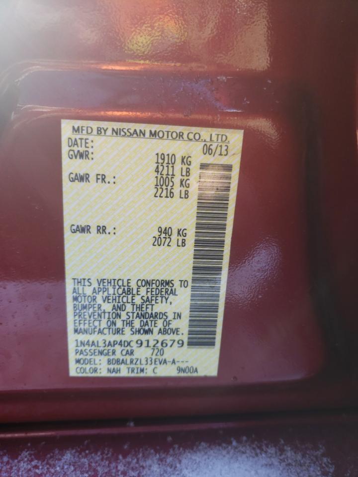 Photo 10 from auction – 2013 NISSAN ALTIMA 2.5 with VIN 1N4AL3AP4DC912679