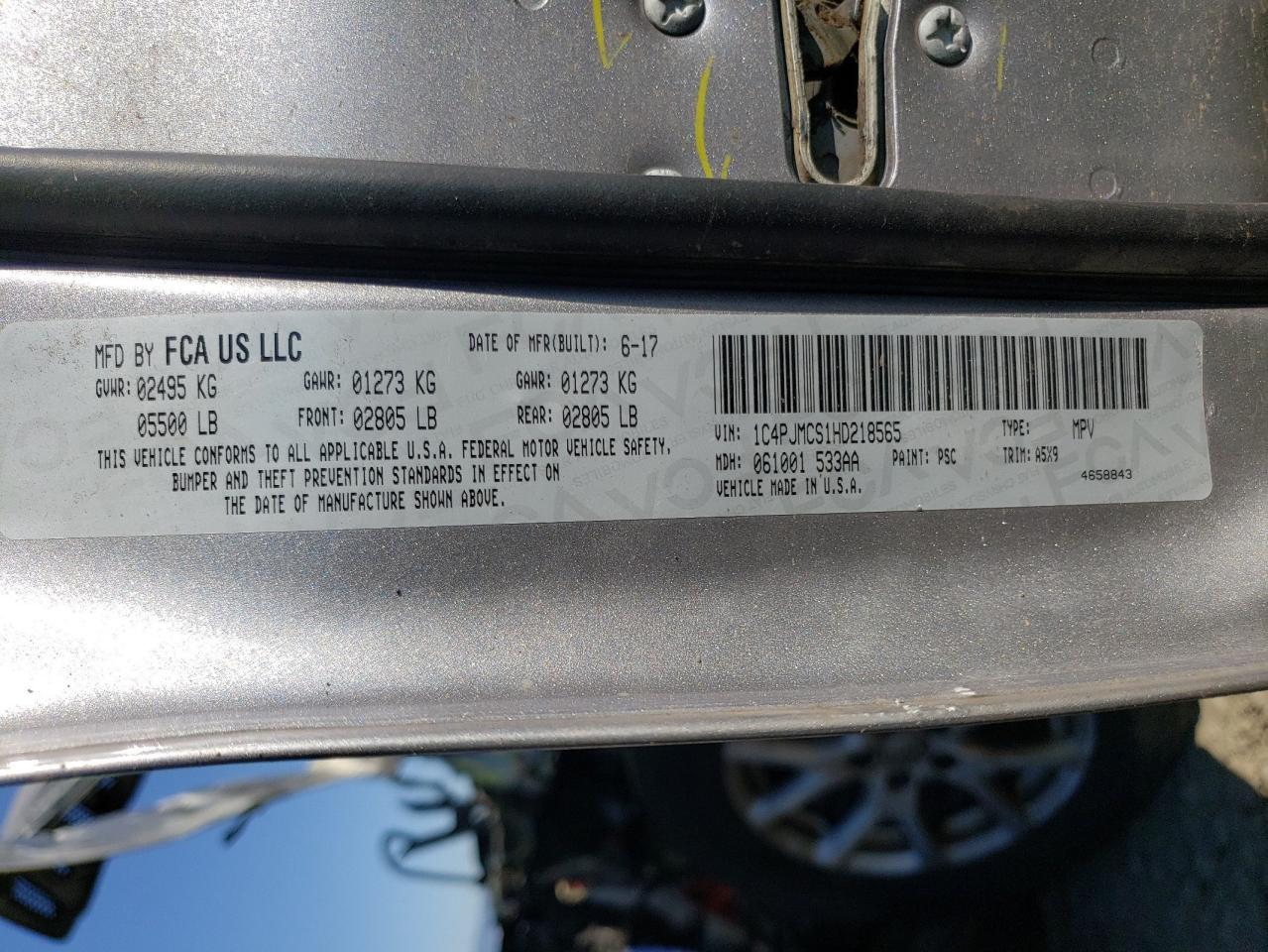 Фото 10 с аукциона – 2017 JEEP CHEROKEE L с VIN 1C4PJMCS1HD218565