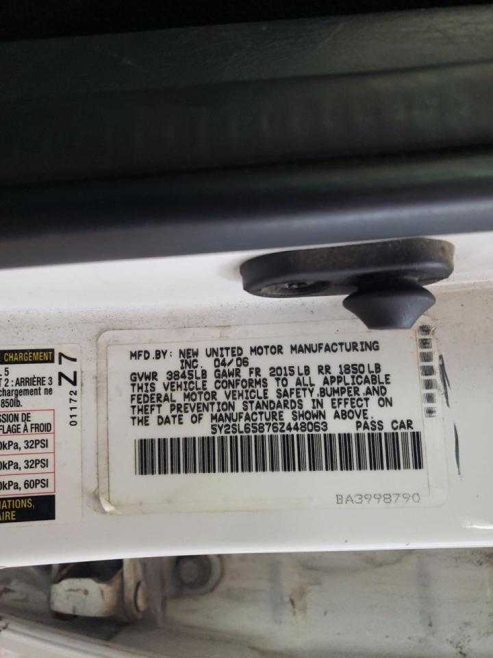 Photo 10 from auction – 2006 PONTIAC VIBE with VIN 5Y2SL65876Z448063
