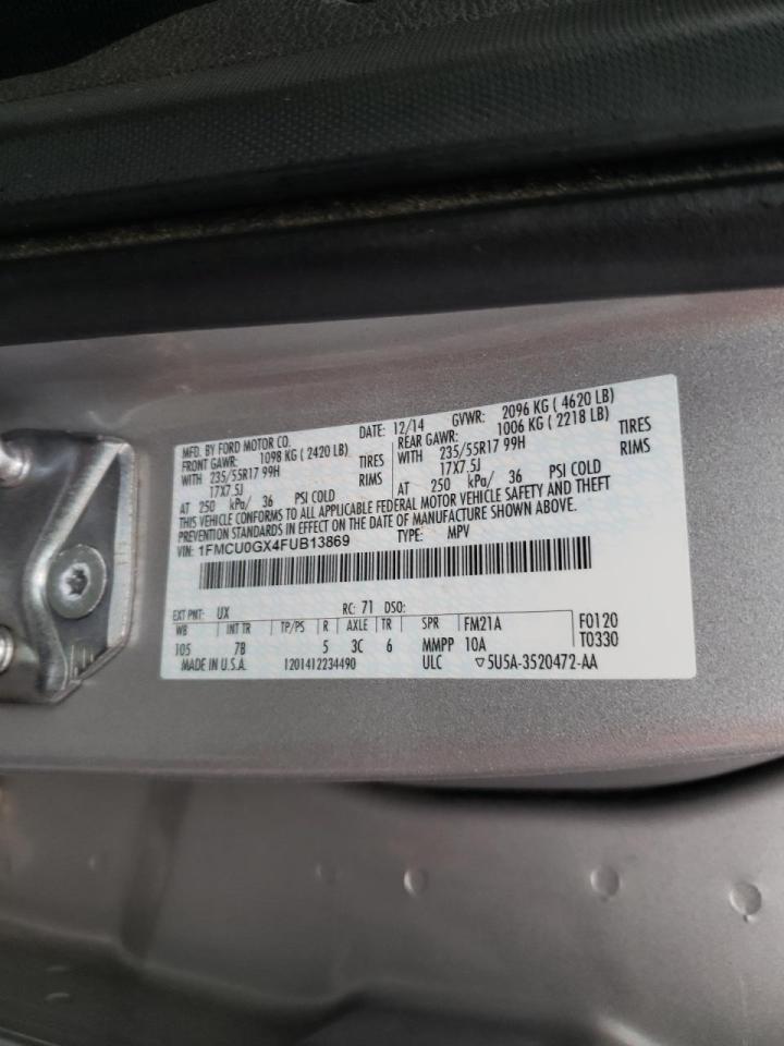 Photo 10 from auction – 2015 FORD ESCAPE SE with VIN 1FMCU0GX4FUB13869
