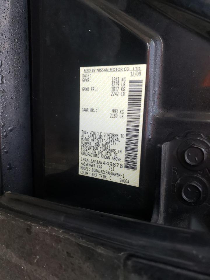 Photo 10 from auction – 2010 NISSAN ALTIMA BAS with VIN 1N4AL2AP3AN449878