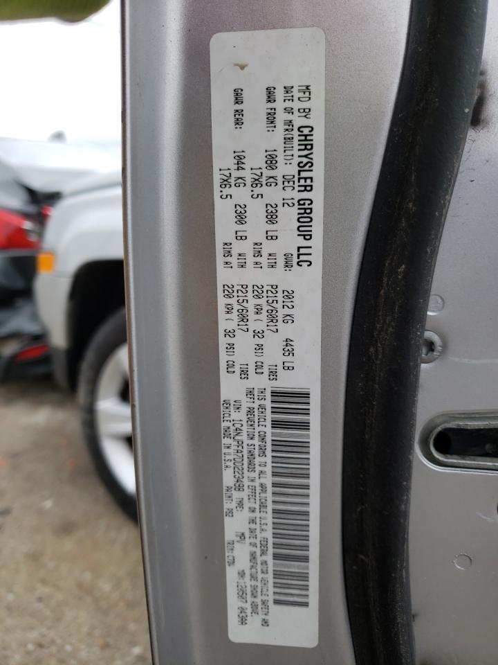 Photo 10 from auction – 2013 JEEP PATRIOT LA with VIN 1C4NJPFA7DD223498