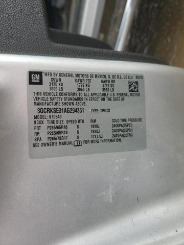 Photo 10 from auction – 2010 CHEVROLET SILVERADO with VIN 3GCRKSE31AG294361