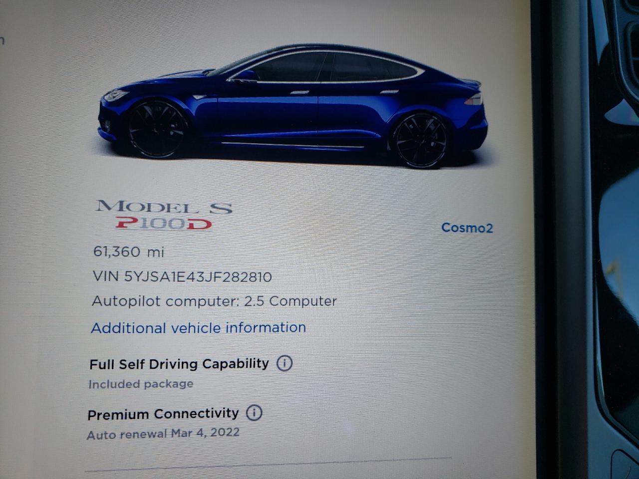 Photo 8 from auction – 2018 TESLA MODEL S with VIN 5YJSA1E43JF282810