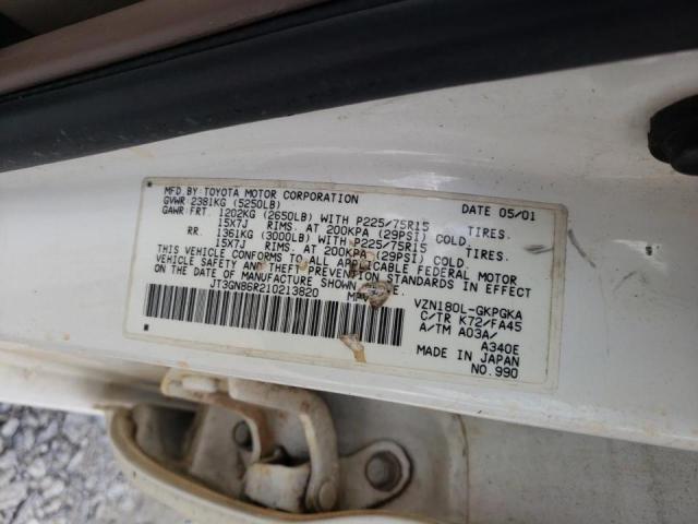 Photo 10 from auction – 2001 TOYOTA 4RUNNER SR with VIN JT3GN86R210213820