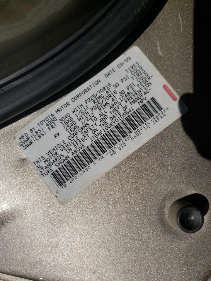 Zdjęcie 10 z aukcji – 2000 LEXUS RX 300 z VIN JT6HF10U6Y0105641