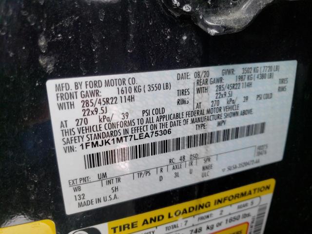 Photo 10 from auction – 2020 FORD EXPEDITION with VIN 1FMJK1MT7LEA75306