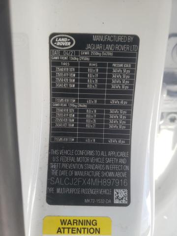 Photo 10 from auction – 2021 LAND ROVER DISCOVERY with VIN SALCJ2FX4MH897916