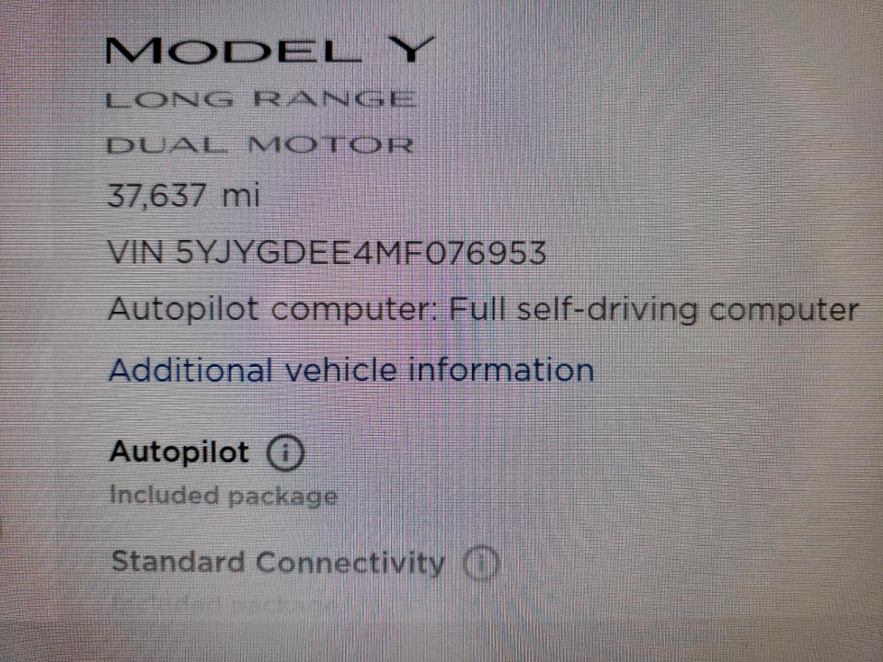 Photo 8 from auction – 2021 TESLA MODEL Y with VIN 5YJYGDEE4MF076953