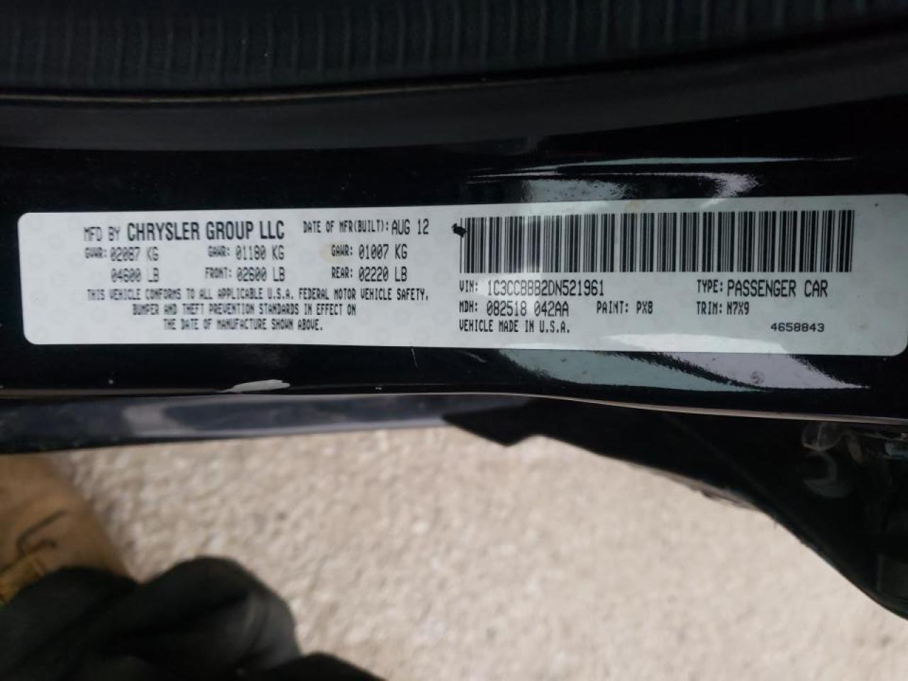 صورة رقم 10 من المزاد - 2013 CHRYSLER 200 TOURIN مع VIN 1C3CCBBB2DN521961