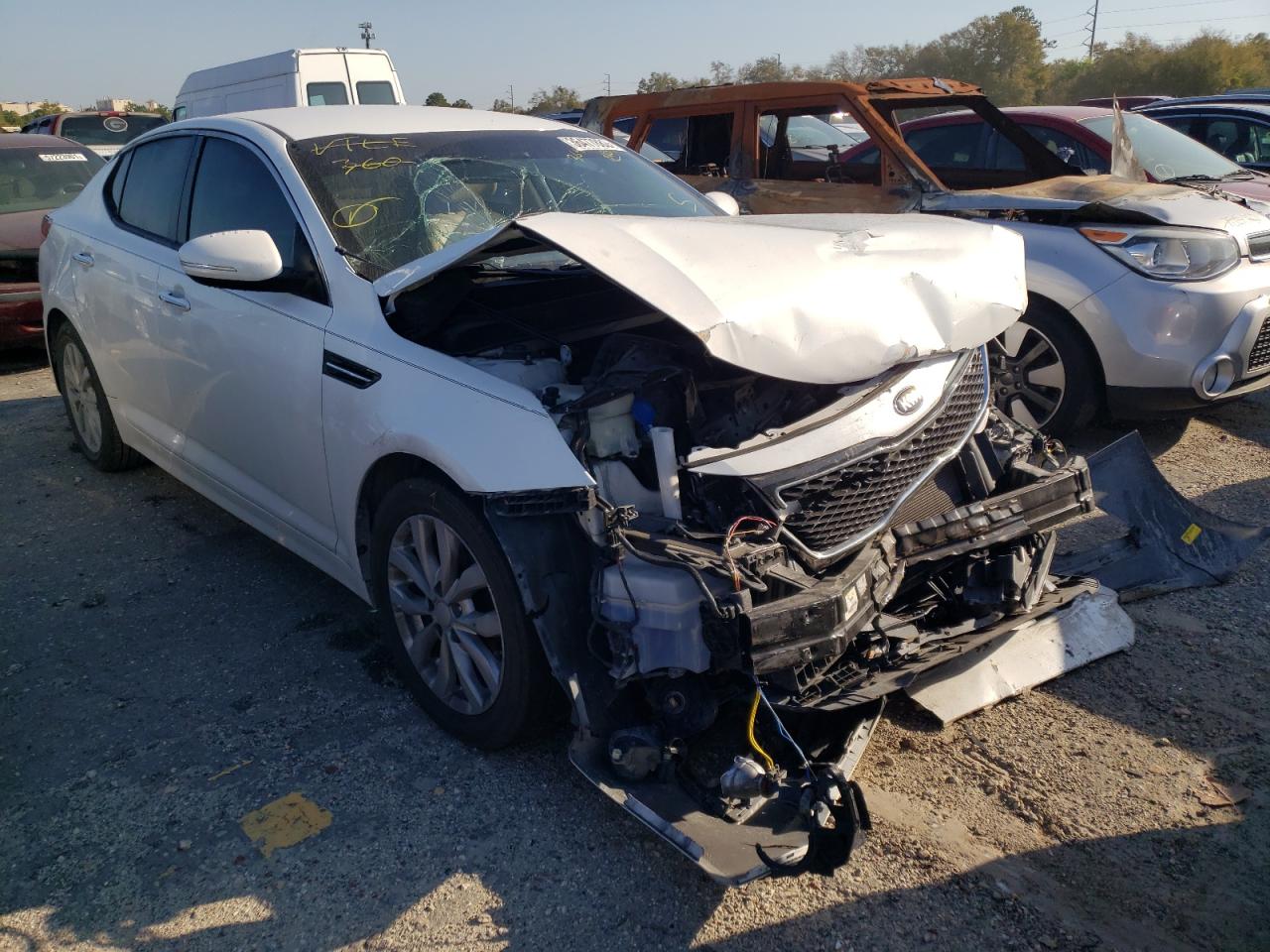 KIA OPTIMA EX 2014 with VIN 5XXGN4A78EG297155 - Photo from auction