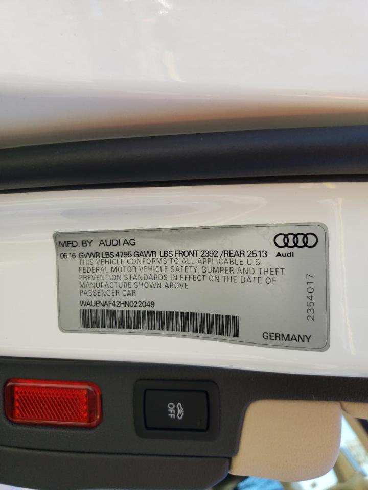 Photo 10 from auction – 2017 AUDI A4 PREMIUM with VIN WAUENAF42HN022049