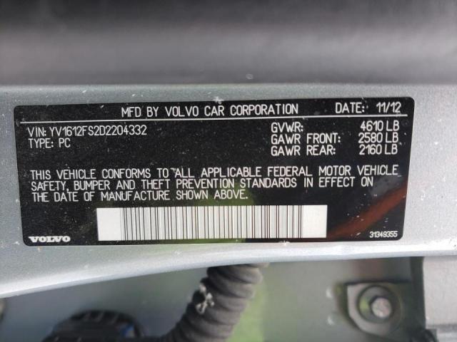 Photo 10 from auction – 2013 VOLVO S60 T5 with VIN YV1612FS2D2204332