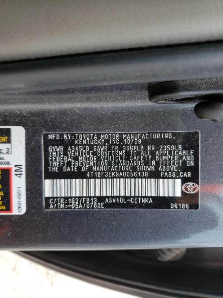 Photo 10 from auction – 2010 TOYOTA CAMRY BASE with VIN 4T1BF3EK9AU056138