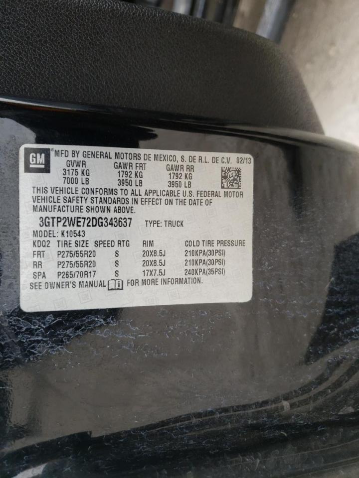 Photo 10 from auction – 2013 GMC SIERRA K15 with VIN 3GTP2WE72DG343637