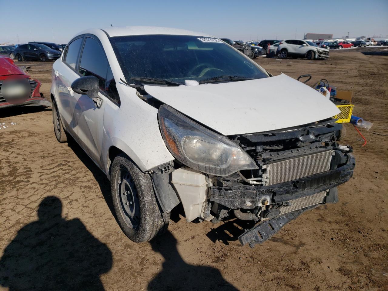 KIA RIO LX 2012 with VIN KNADM4A38C6087490 - Photo from auction