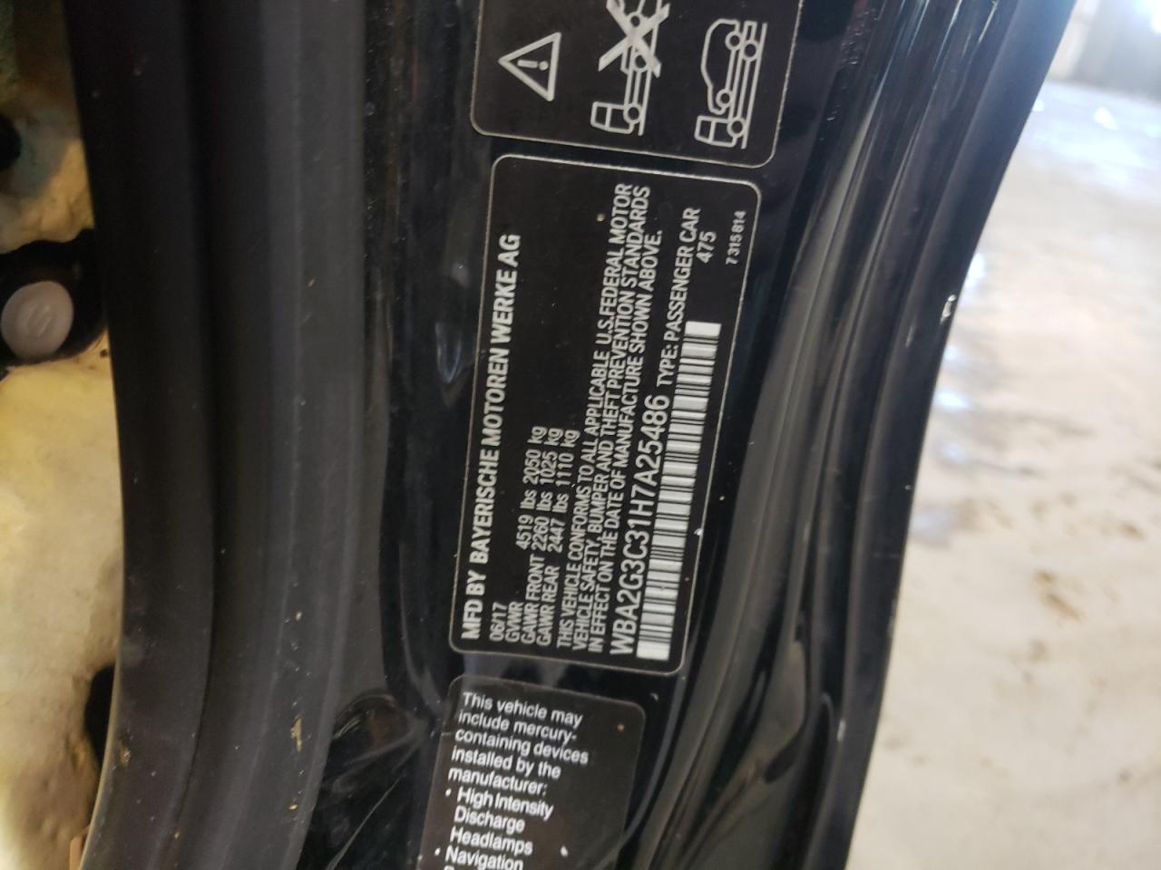 Photo 10 from auction – 2017 BMW M240XI with VIN WBA2G3C31H7A25486