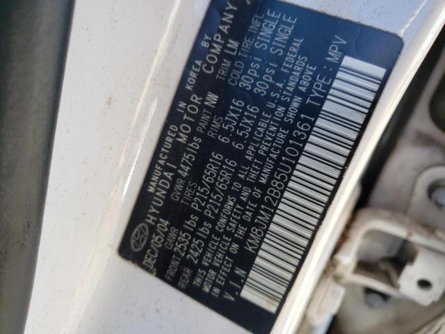 Photo 10 from auction – 2005 HYUNDAI TUCSON with VIN KM8JM12B85U101361