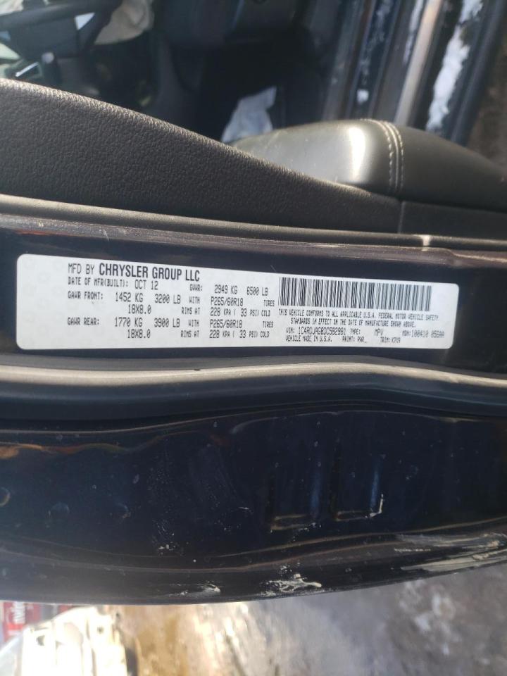 Photo 10 from auction – 2013 DODGE DURANGO SX with VIN 1C4RDJAG8DC582981