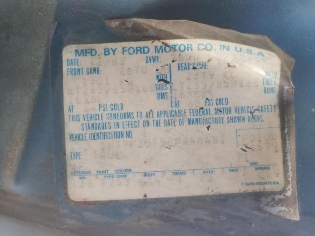 Photo 10 from auction – 1984 FORD F250 with VIN 1FTFF25F5EPA48481