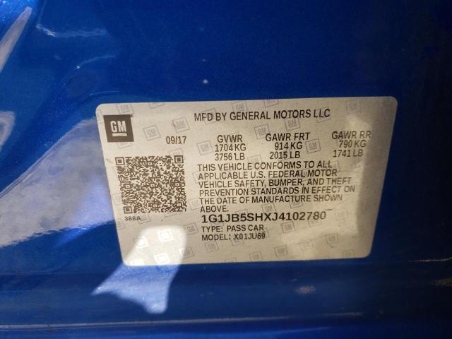 Photo 10 from auction – 2018 CHEVROLET SONIC LS with VIN 1G1JB5SHXJ4102780