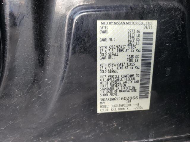 Zdjęcie 10 z aukcji – 2012 NISSAN PATHFINDER z VIN 5N1AR1NB2CC602066