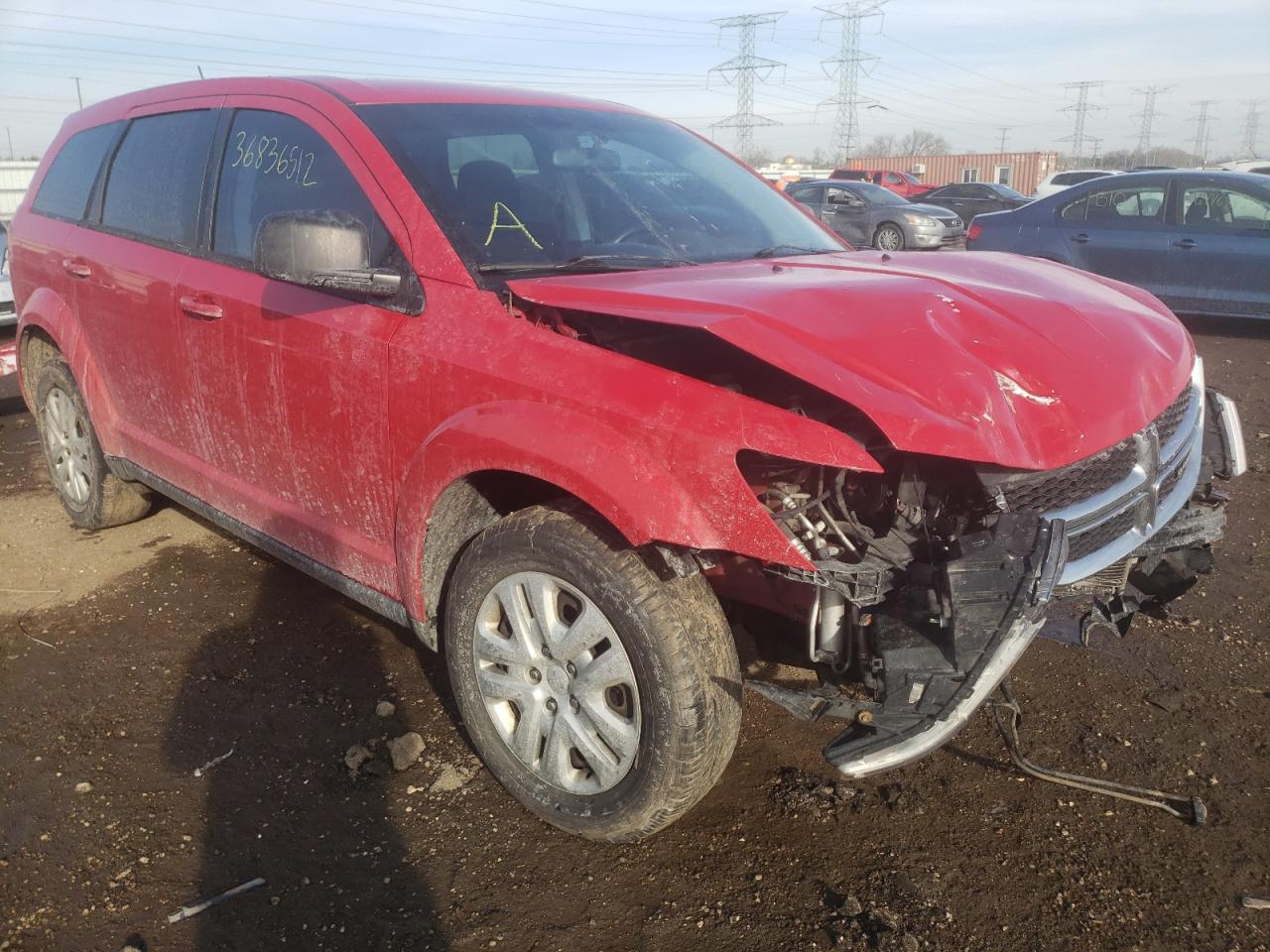 DODGE JOURNEY SE 2013 with VIN 3C4PDCAB8DT733426 - Photo from auction